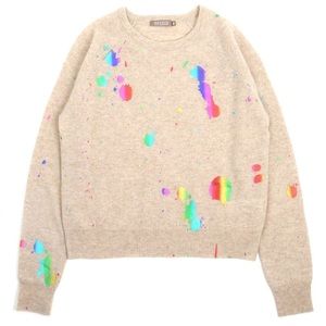 Brodie Cashmere RAINBOW FOIL SWEAT CYGNET